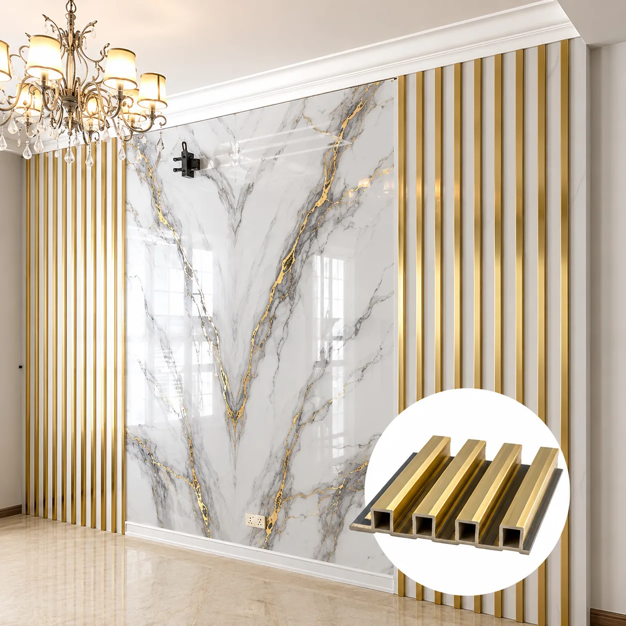Panel WPC Ranurado Roble Dorado — accesorio Wilor Comercial