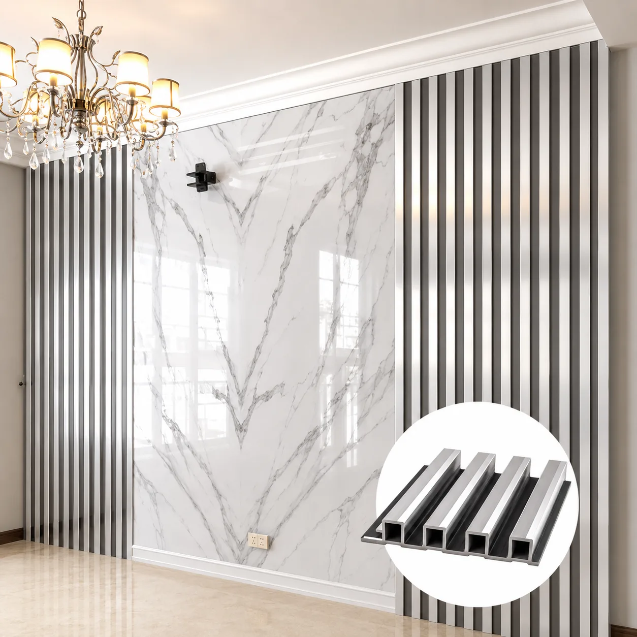 Panel WPC Ranurado Bicolor — accesorio Wilor Comercial