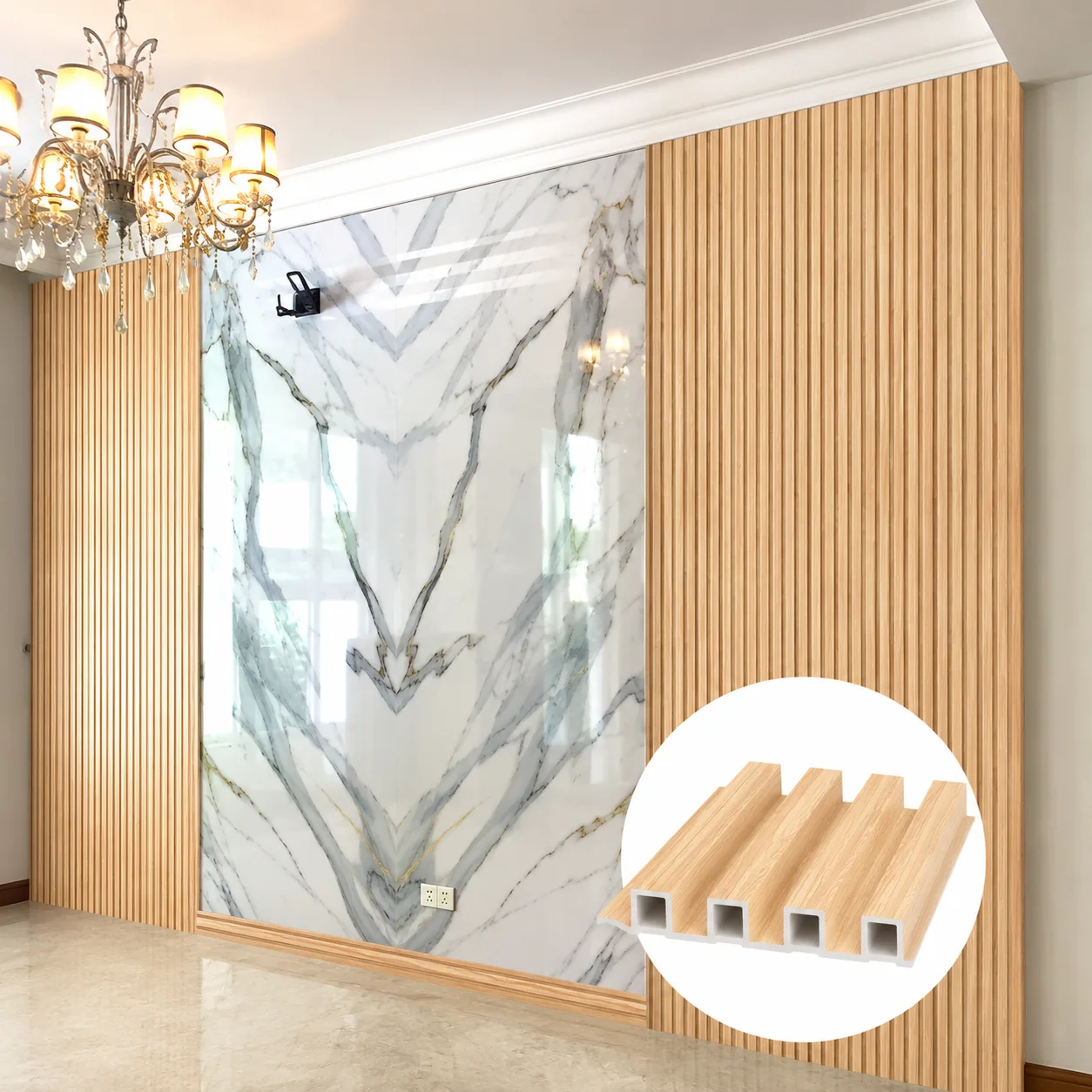 Panel WPC Ranurado Roble Natural — accesorio Wilor Comercial