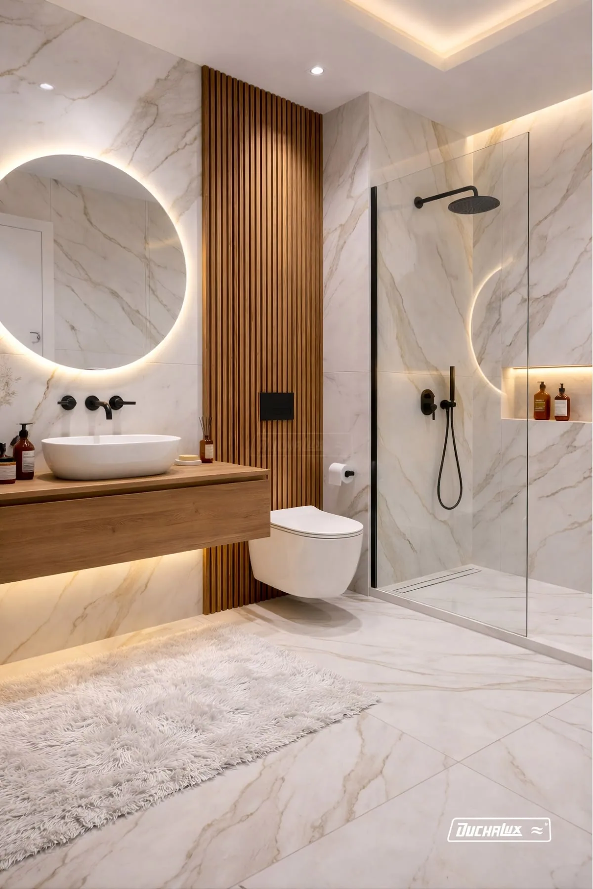 Láminas marmolizadas para baño